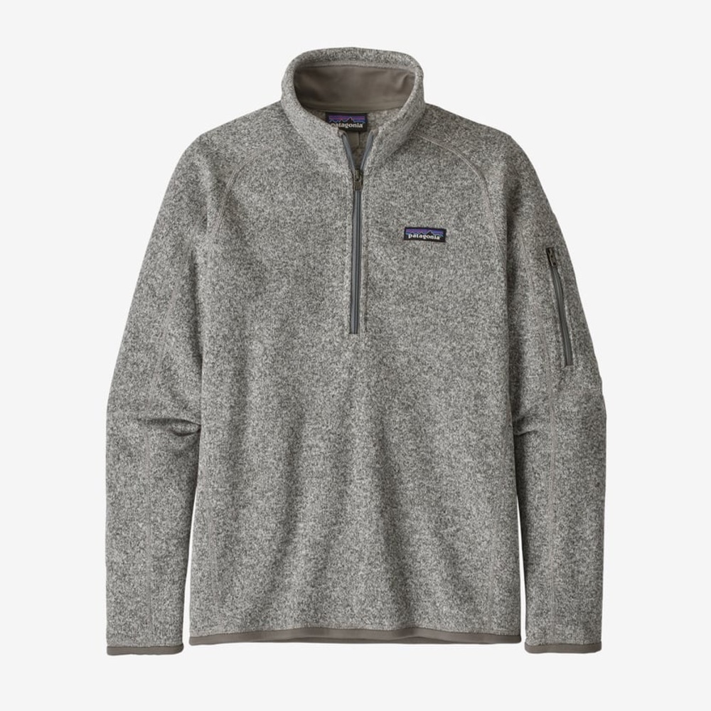 Patagonia Women's Better Sweater 1/4 Zip Pullover White Birch